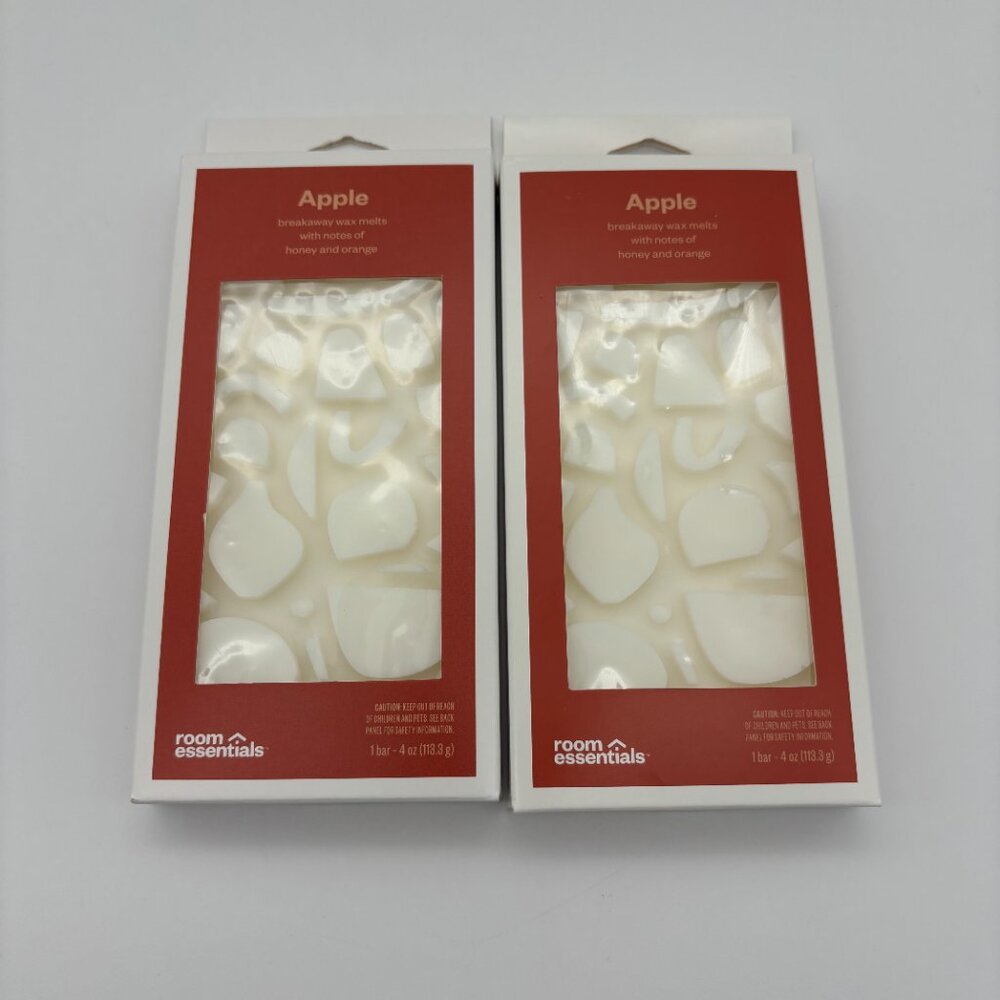 Room Essentials APPLE Wax Melts Bar, Embossed Pattern, Fall Holiday Honey Orange